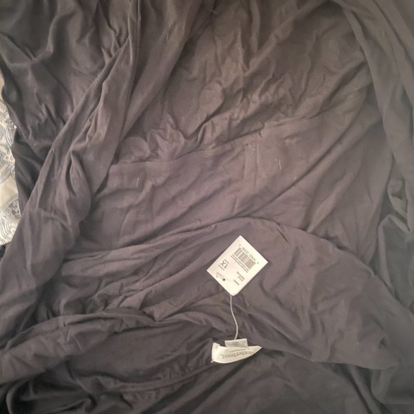 PLUS SIZE OFF THE SHOULDER MATERNITY MAXI DRESS - BLACK / 1X - Picture 2 of 3